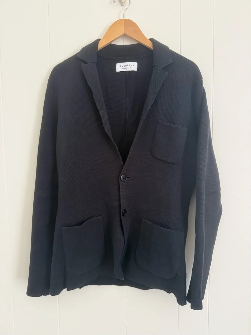 Everlane Men's Navy Knit Blazer